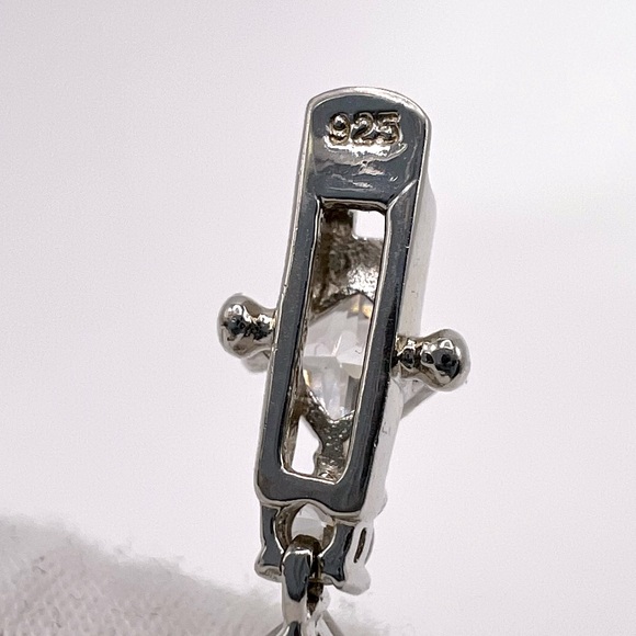 Sterling Silver Princess-Cut & Round Cubic Zirconia Tennis Bracelet - Picture 7 of 16